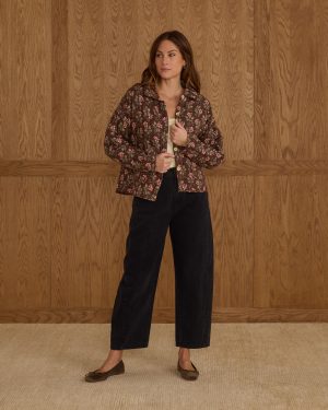 Quilted Collar Jacket | Winter Floral