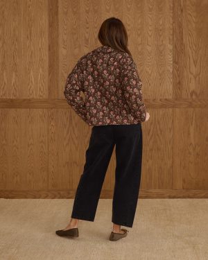 Quilted Collar Jacket | Winter Floral