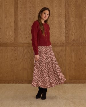 Ruffle Tiered Midi Skirt | Ruby Fleur