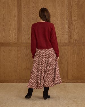 Ruffle Tiered Midi Skirt | Ruby Fleur