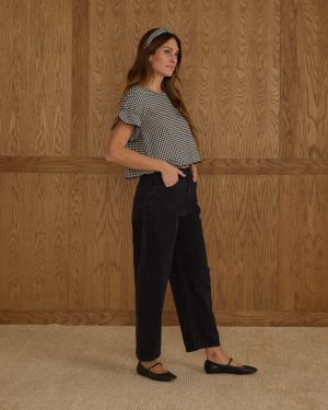 Francie Blouse | Black Gingham