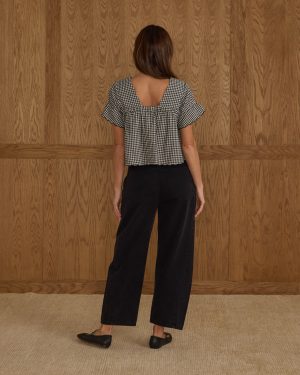 Francie Blouse | Black Gingham