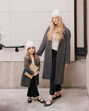 Longline Coat | Micro Check