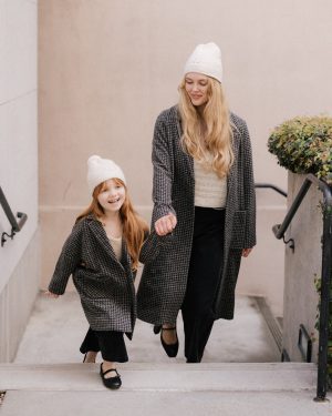 Longline Coat | Micro Check