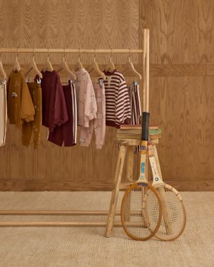 Oversized Crew || Burgundy Stripe