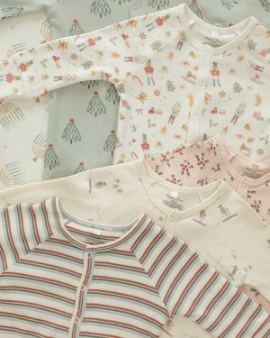 Organic Long John Pajamas || Festive